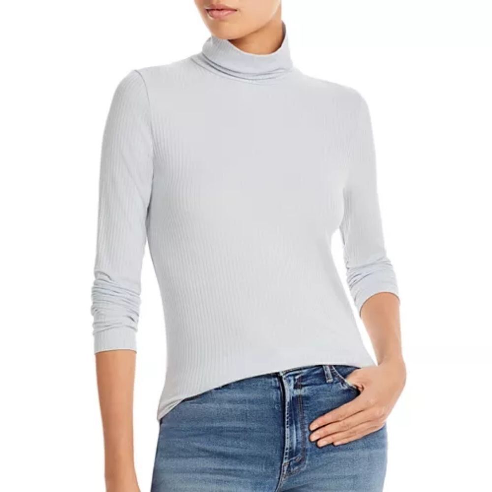 Madewell Lightweight Ribbed Turtleneck Top sz Med